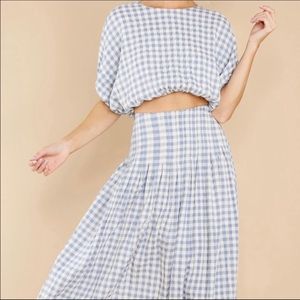Gingham skirt and top (sold as a set)